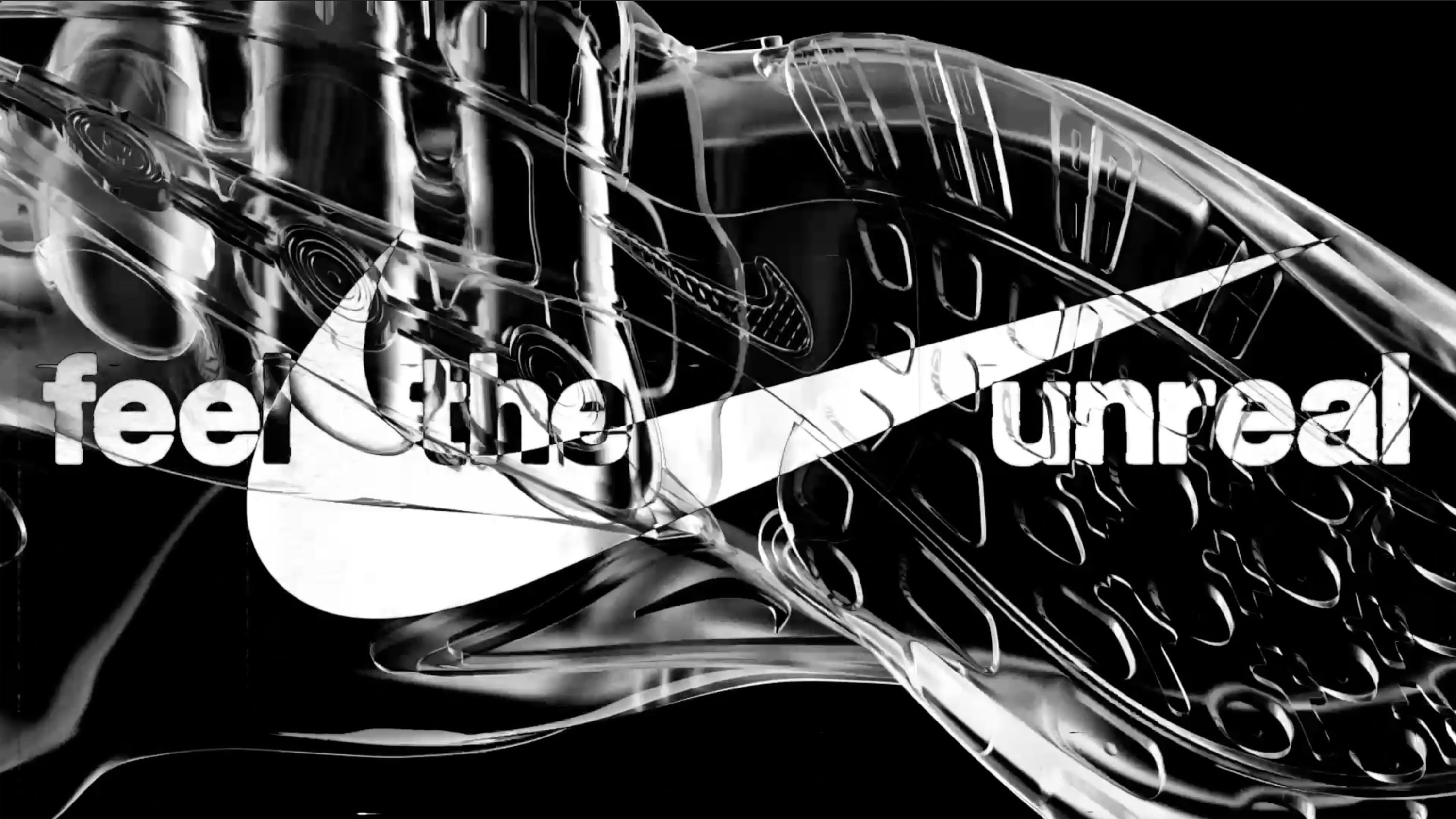 Nike Air Max Day Berlin: „feel the unreal“-Visual mit einem Nike-Swoosh aus Chrom